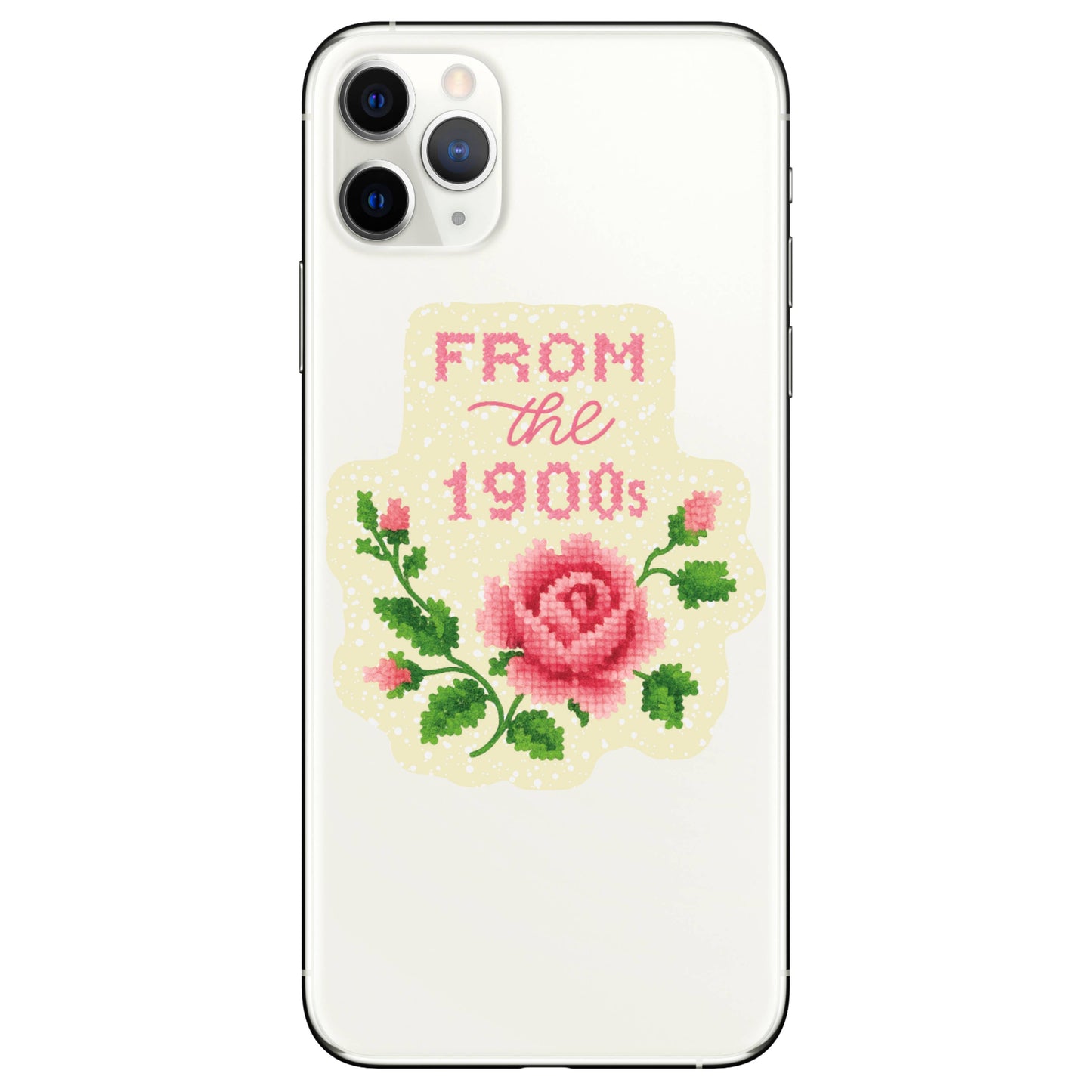 Funny Clever "From the 1900's" Cross Stitch High Quality Vinyl Sticker