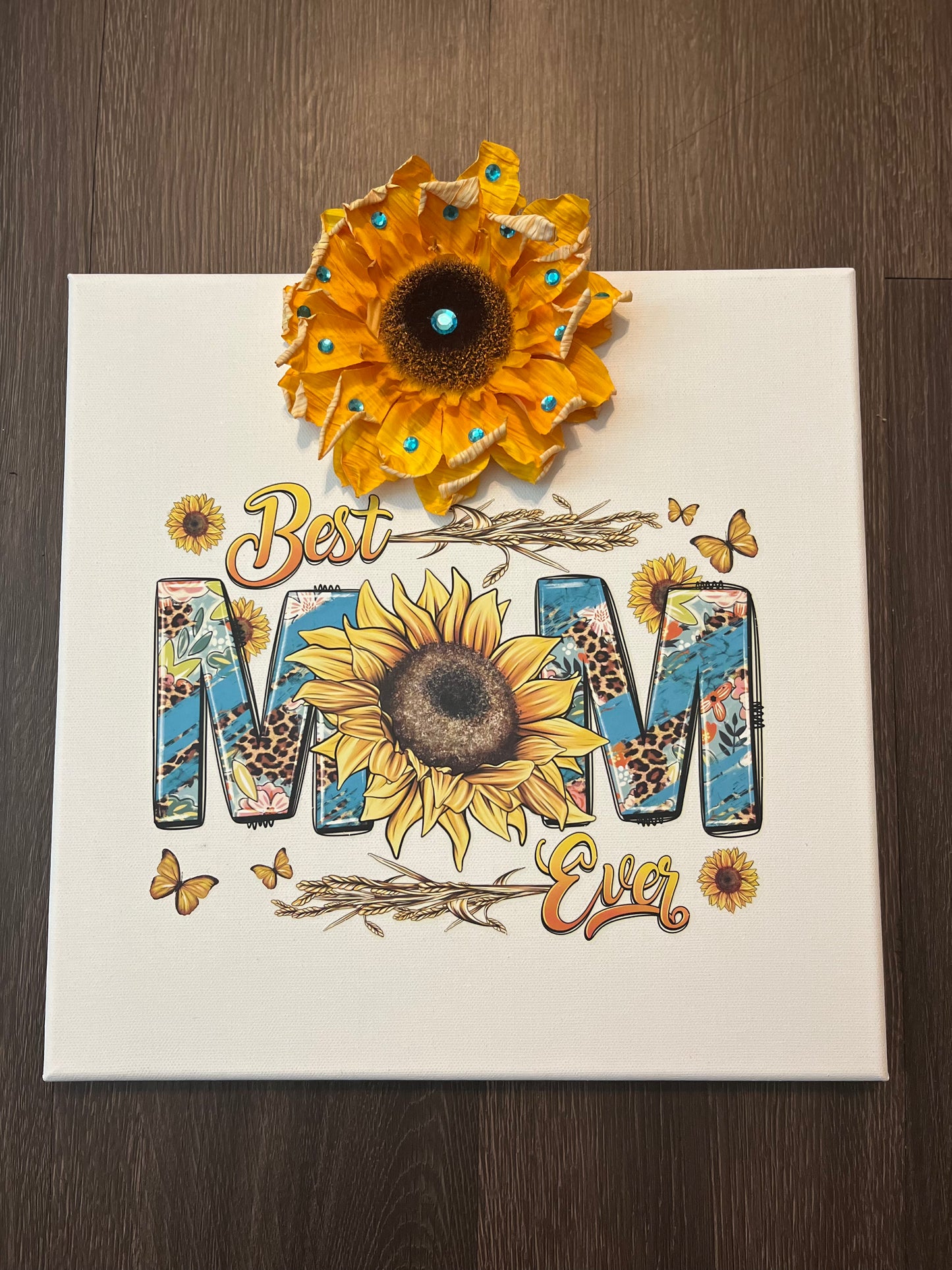 Mom Life 12x12 Embellished Canvas Gift for her Birthday, Mother's Day Life