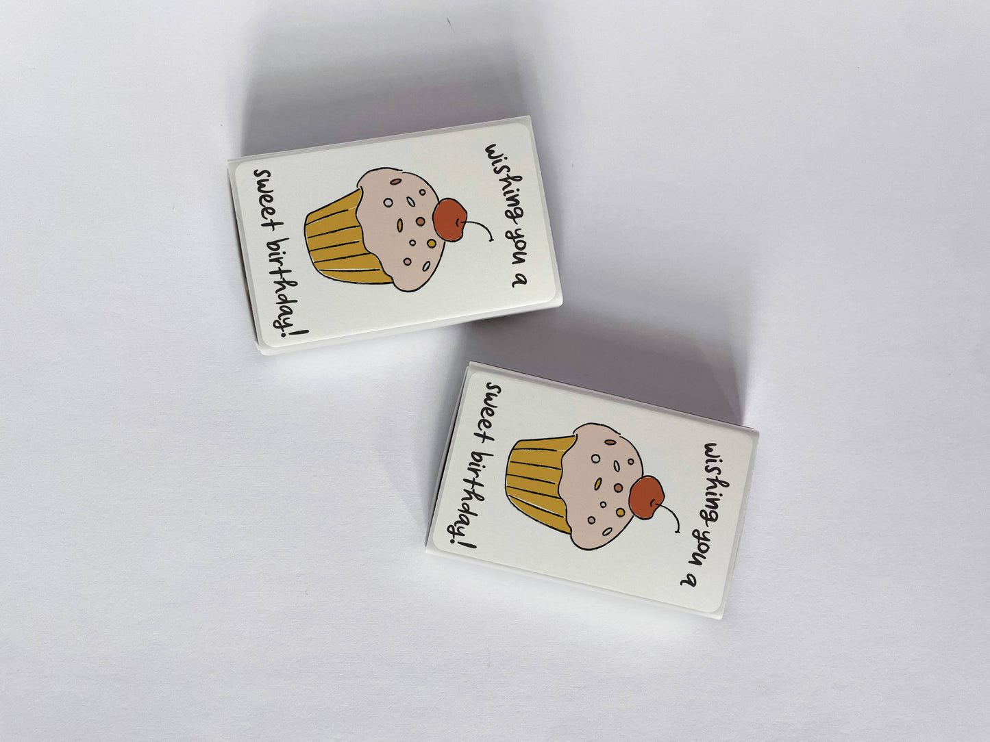 Wishing You a Sweet Birthday Cupcake Matchbook