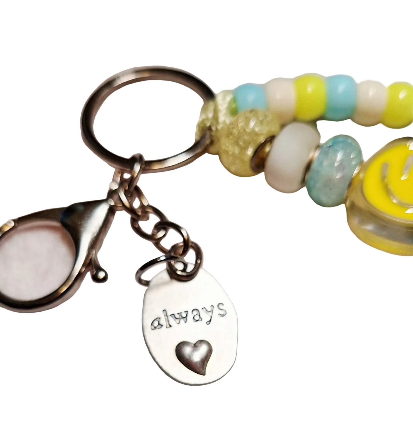 Chunky Colorful "XOXO" Letter & Beaded Bag Charm/Keychain