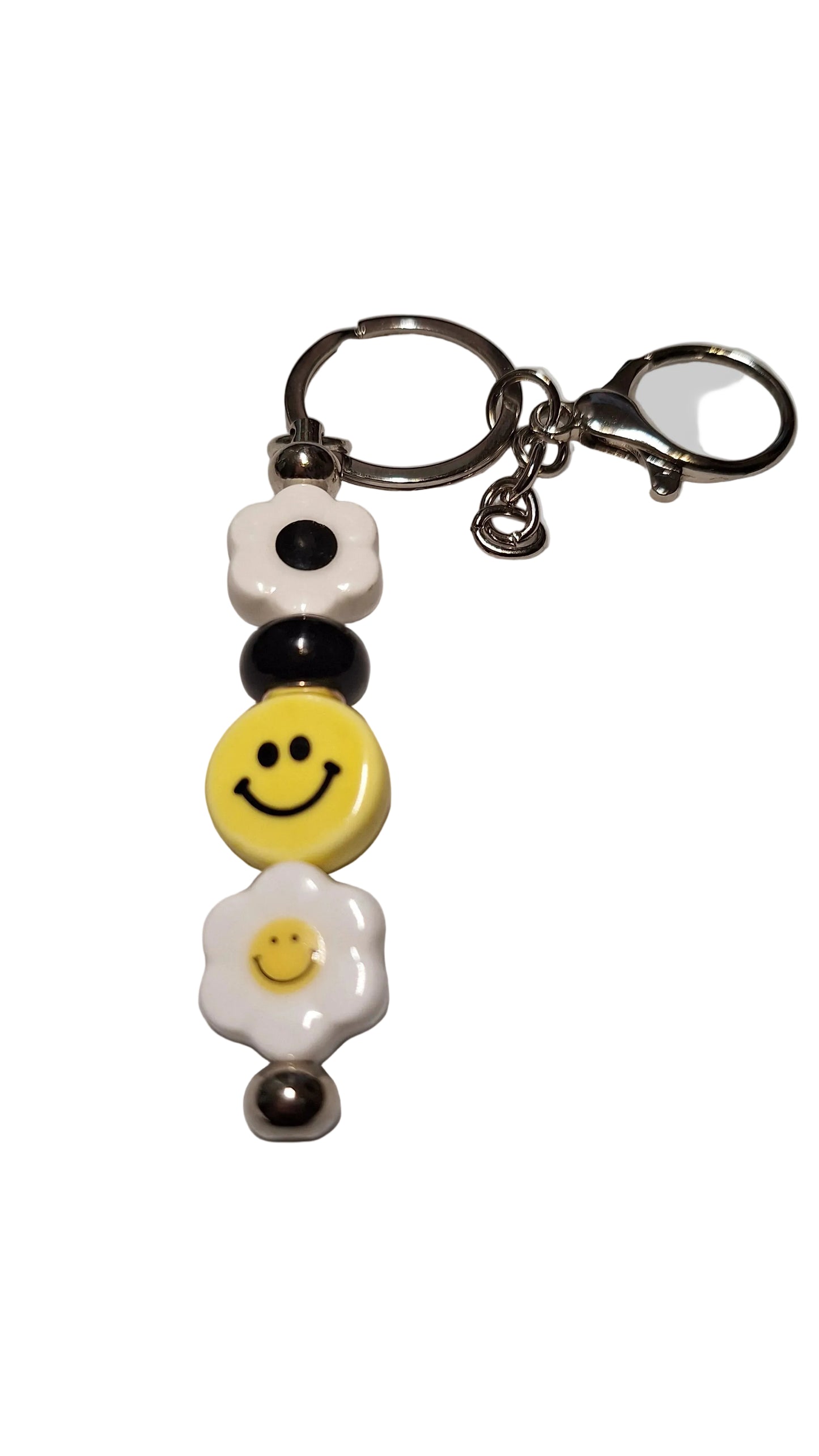 Happy Days Ceramic Beaded Keychain