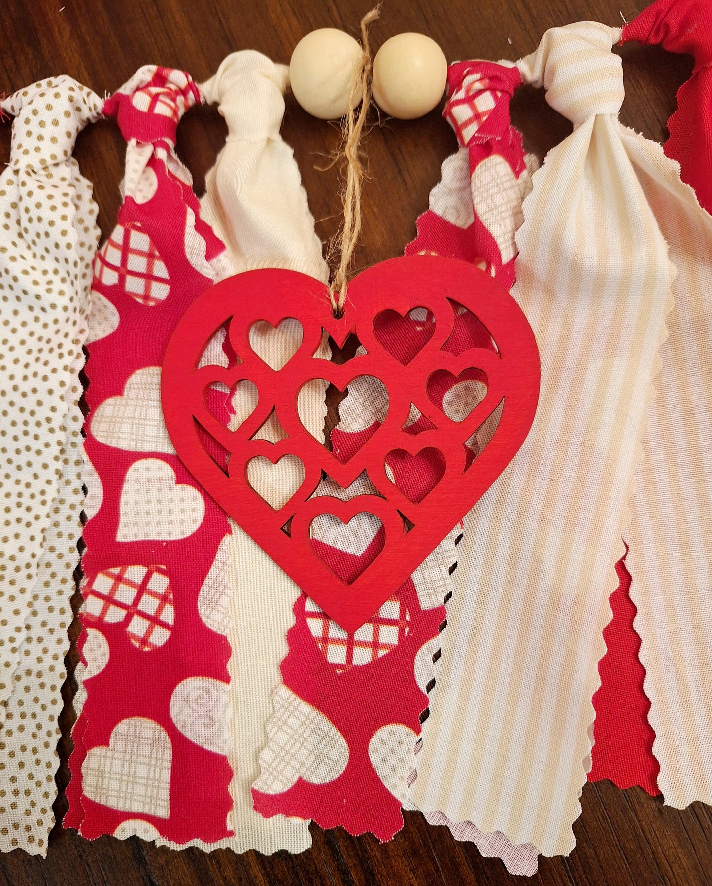 Valentine's Day Fabric Rag Garland Home Decor