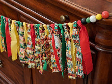 Load image into Gallery viewer, Black History Month Handmade Fabric Rag Garland

