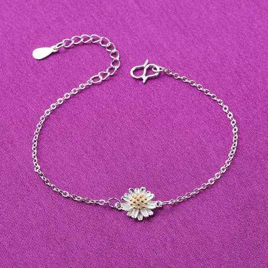 Dainty Daisy Flower Charm Ankle Bracelet| Anklet Copper/Silver Plated