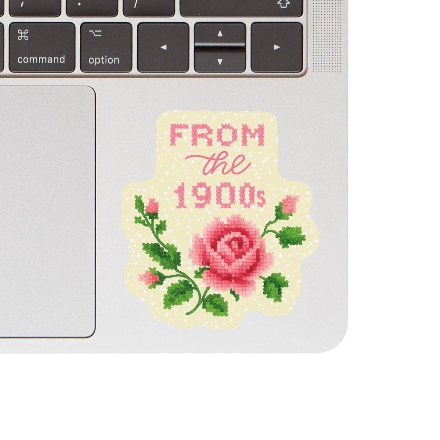 Funny Clever "From the 1900's" Cross Stitch High Quality Vinyl Sticker