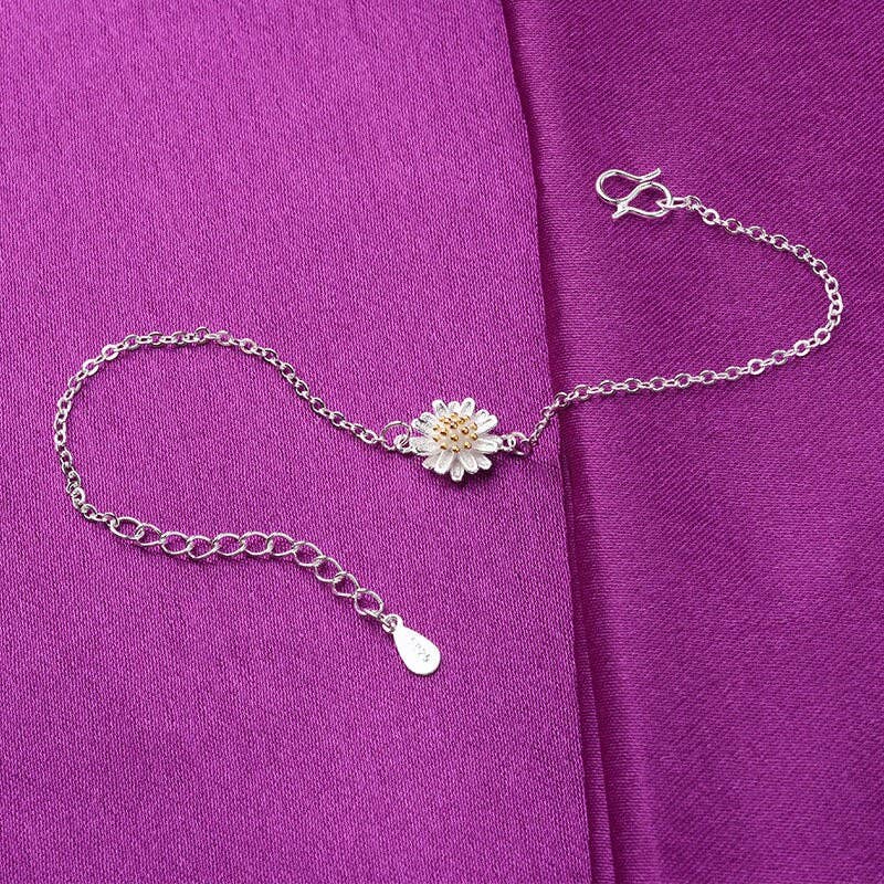 Dainty Daisy Flower Charm Ankle Bracelet| Anklet Copper/Silver Plated