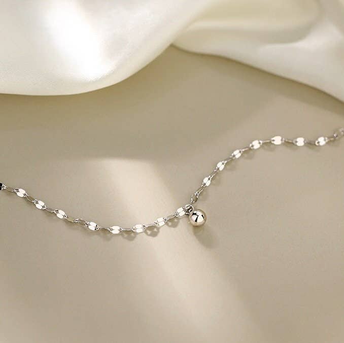 Dainty Ball Ankle Bracelet| Anklet in 925 Sterling Silver & Gold Plated