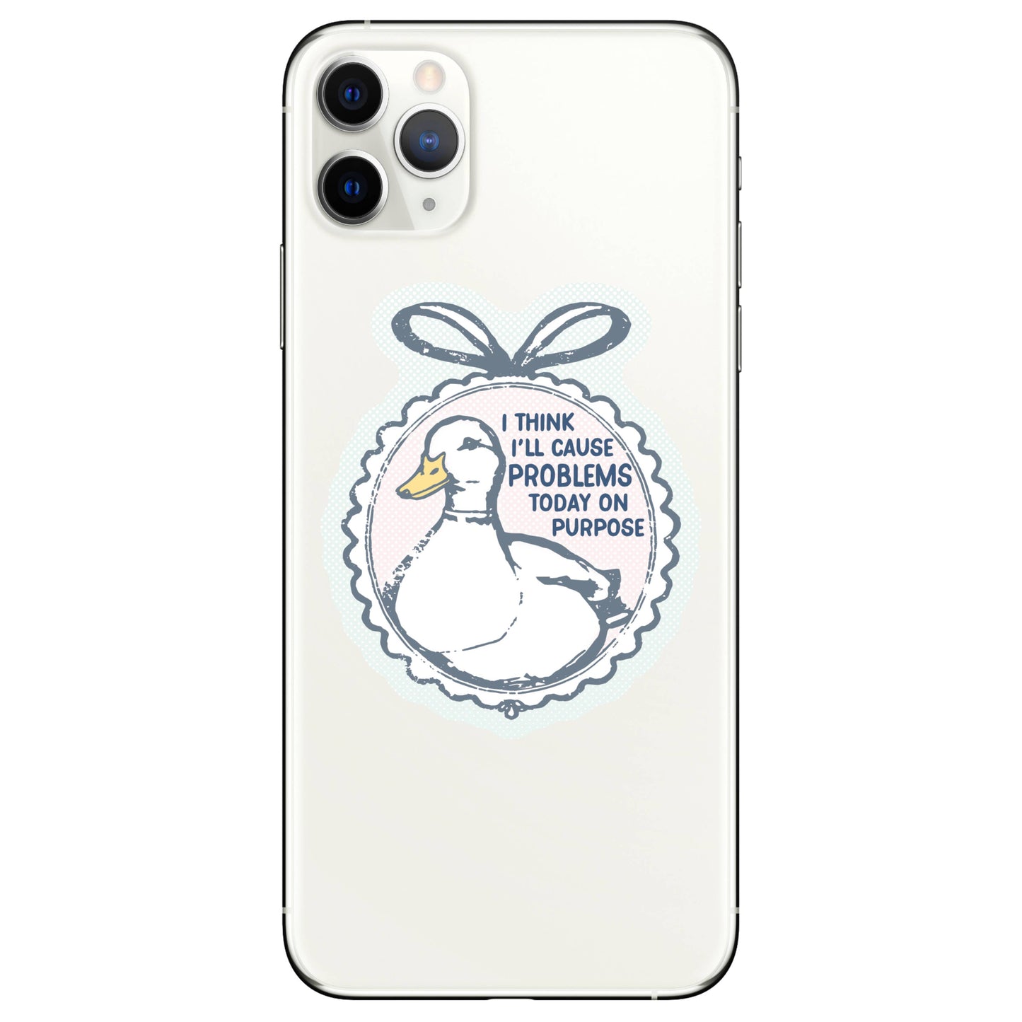 Problems On Purpose Funny Duck High Quality Vinyl Sticker