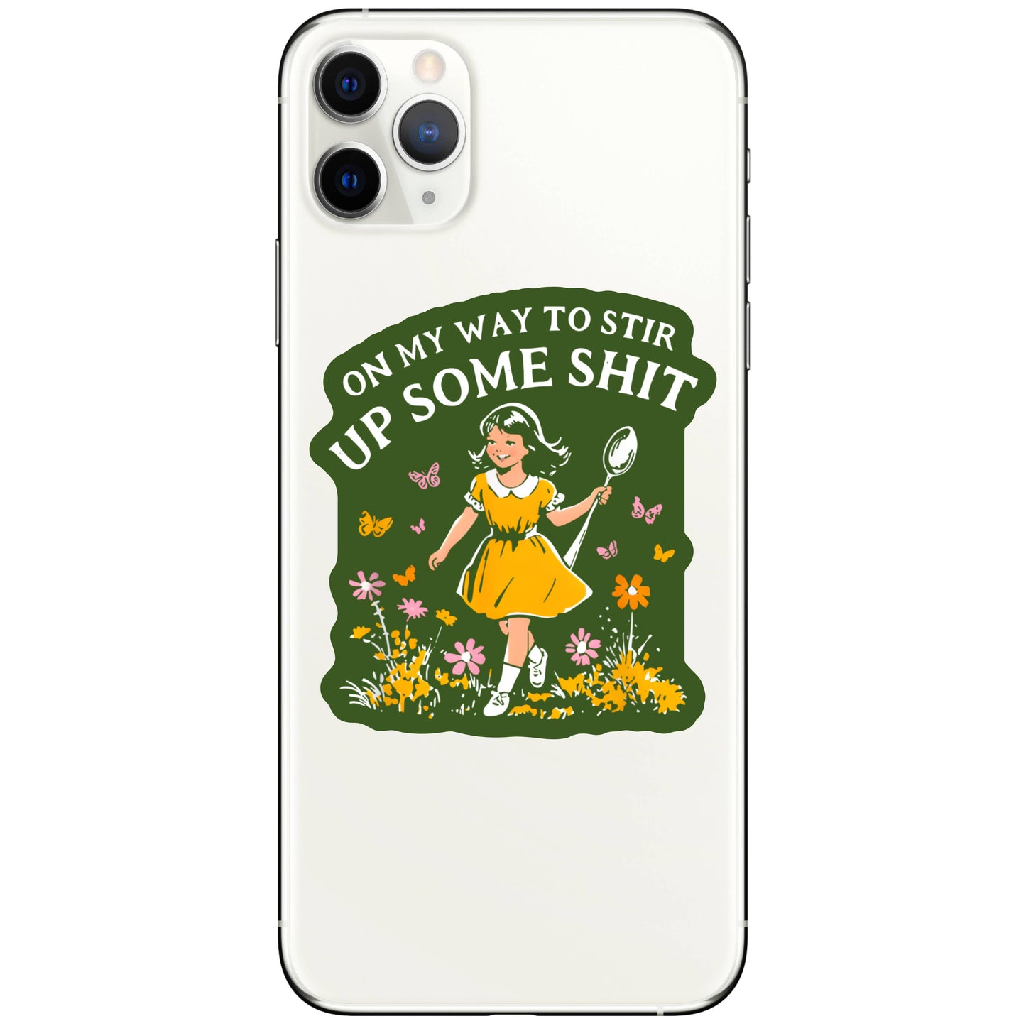 On my way to stir up some shit High Quality Vinyl Sticker