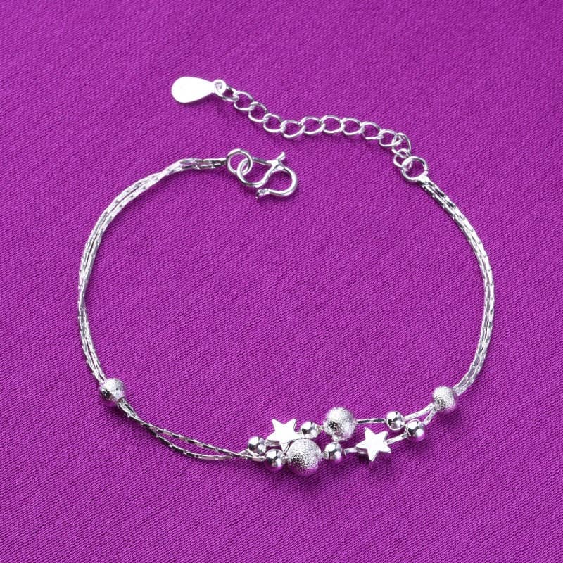 Dainty Star Charm Ankle Bracelet| Anklet in 925 Sterling Silver