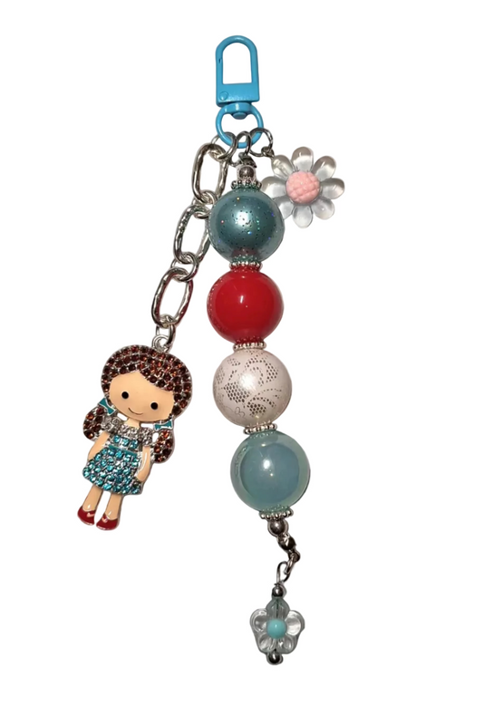 Handmade Beaded Princess Bag Charm/Keychain
