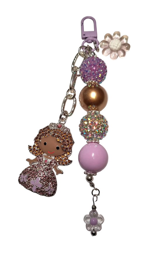 Handmade Beaded Princess Bag Charm/Keychain