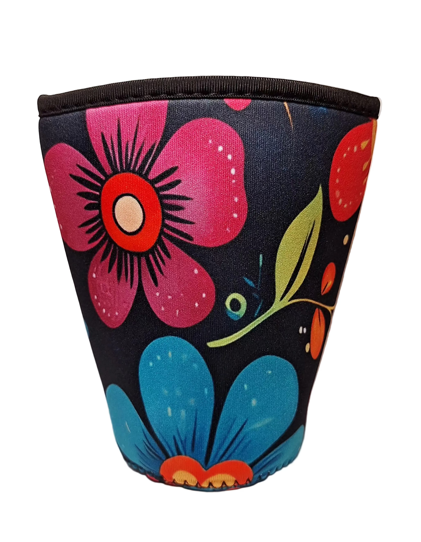 "Floral Bursts" Reusable Neoprene Cup Hugger