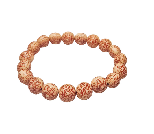 Boho Hippie Heart Beaded Stretch Bracelet