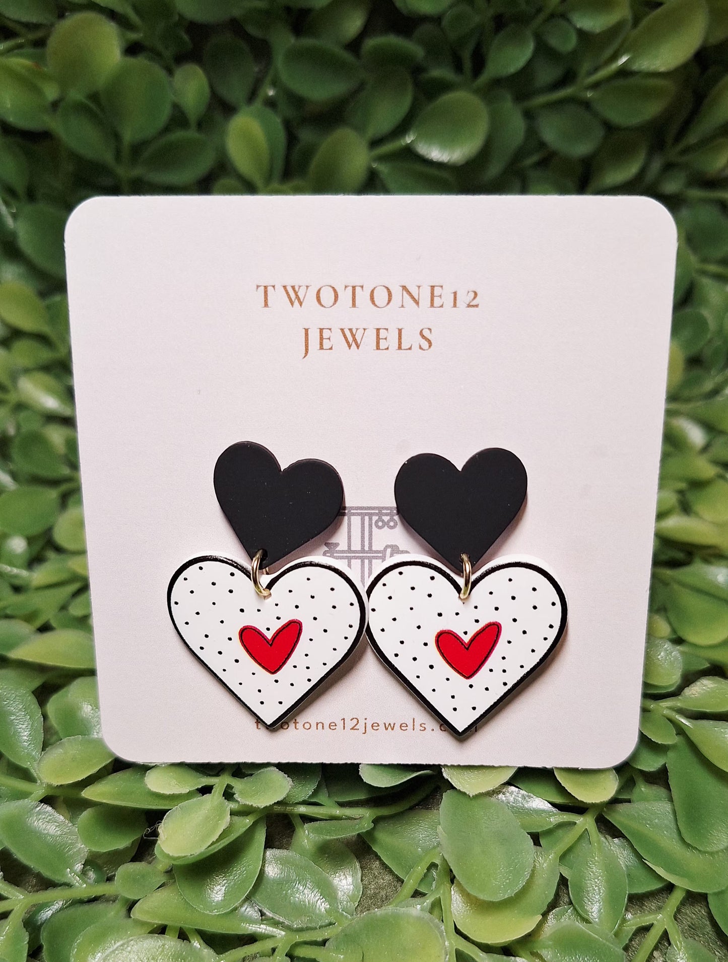 Whimsical Dangle Heart Acrylic Earrings