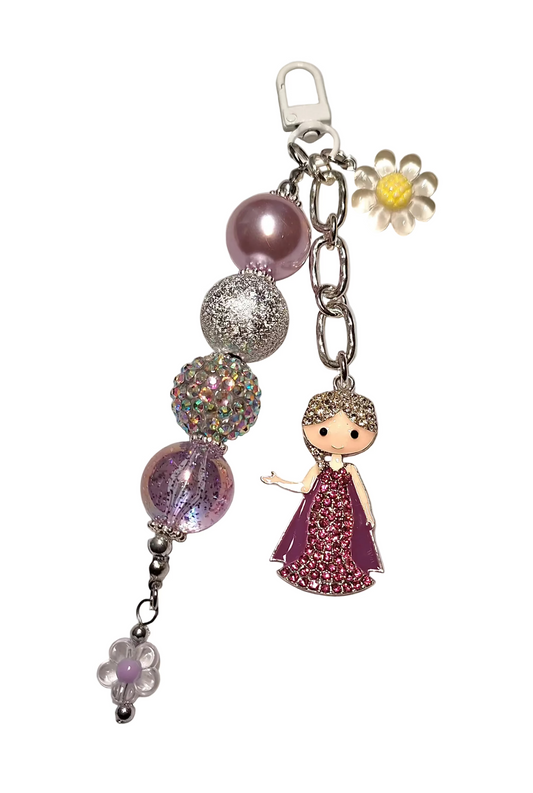 Handmade Beaded Princess Bag Charm/Keychain