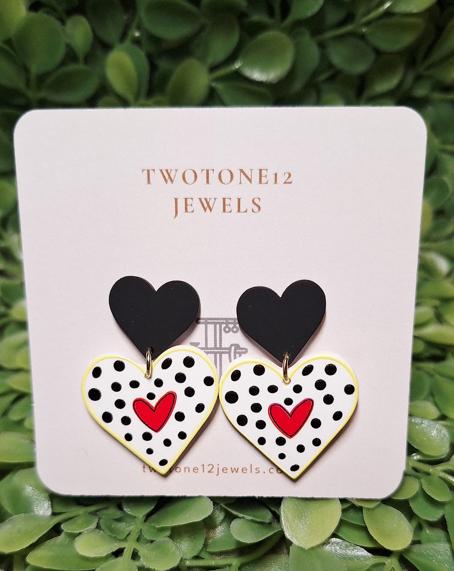 Whimsical Dangle Heart Acrylic Earrings