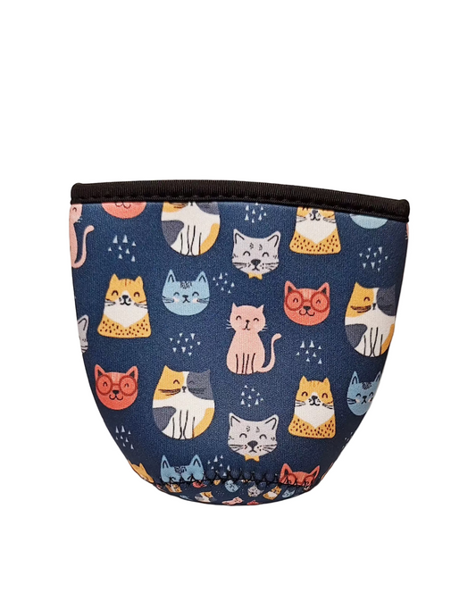 "Cat Cuteness" Reusable Neoprene Cup Hugger (Small)