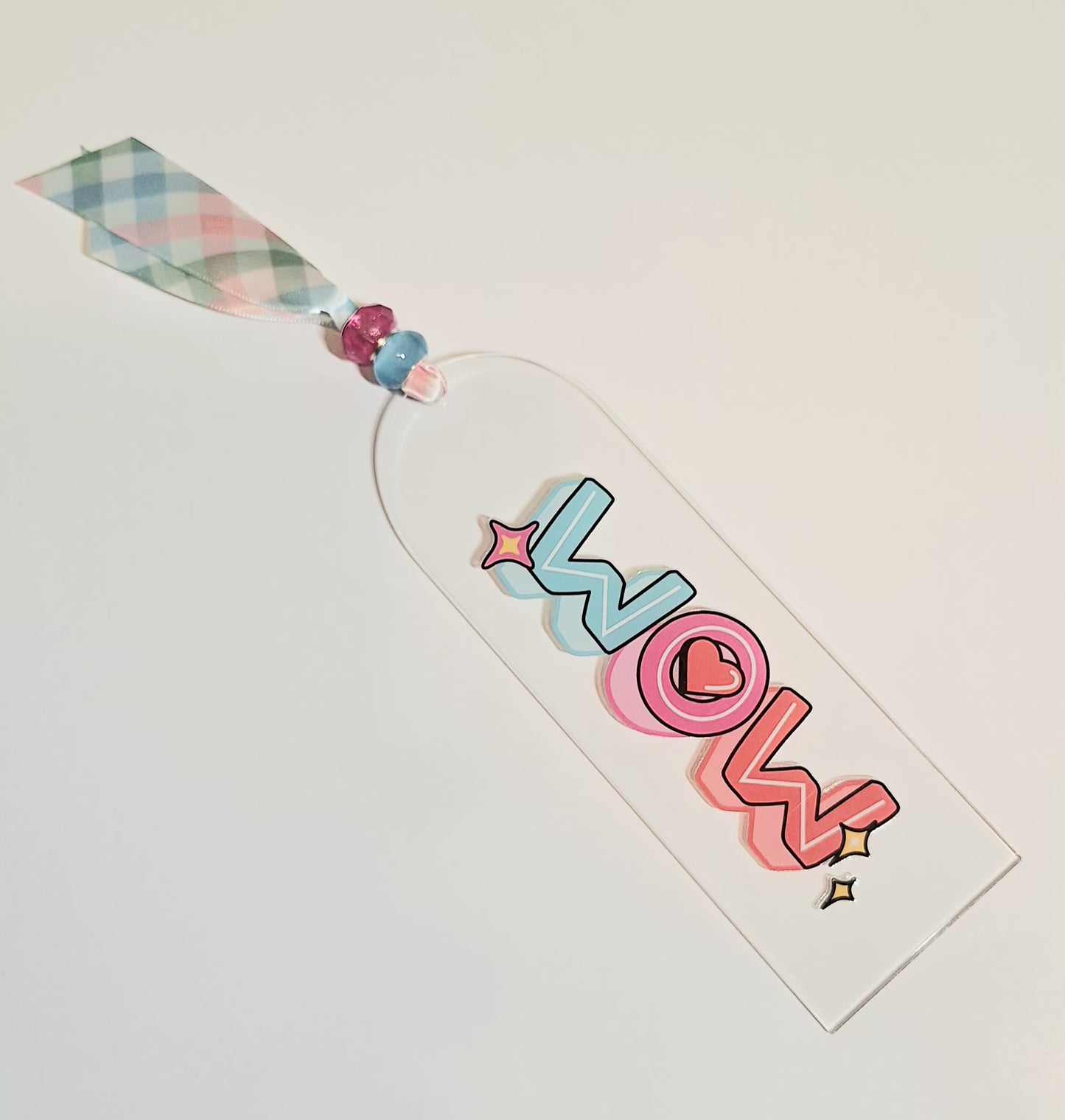 Acrylic Bookmarks with Ribbons & Beads
