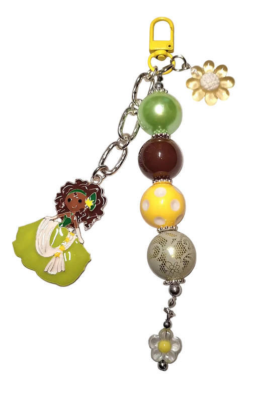 Handmade Beaded Princess Bag Charm/Keychain