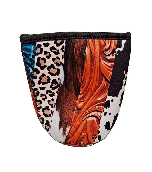 "Chic Animal Print" Reusable Neoprene Cup Hugger (Medium)