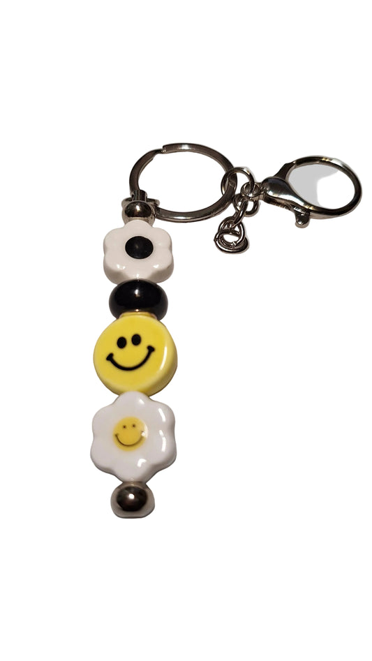 Happy Days Ceramic Beaded Keychain