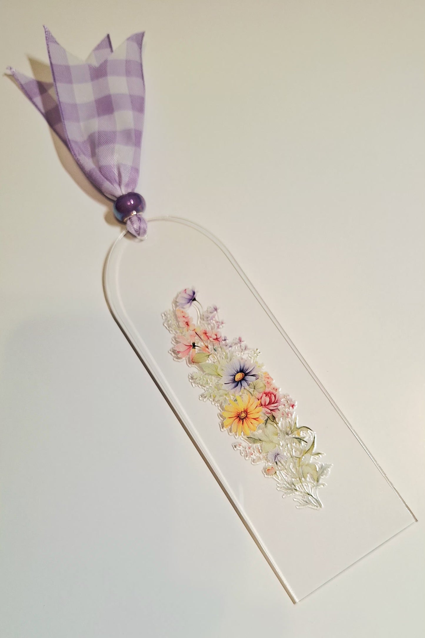 Acrylic Bookmarks with Ribbons & Beads
