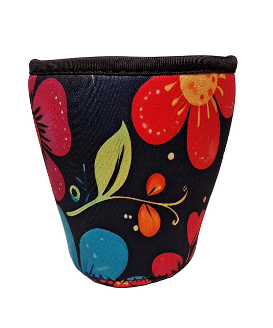 "Floral Bursts" Reusable Neoprene Cup Hugger