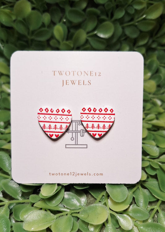 Dainty Heart Acrylic Stud Earrings