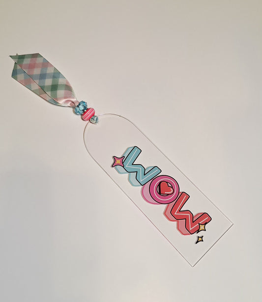 Acrylic Bookmarks with Ribbons & Beads
