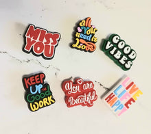 Load image into Gallery viewer, Funny Cute Inspirational Letter Shoe/Wristband Charms
